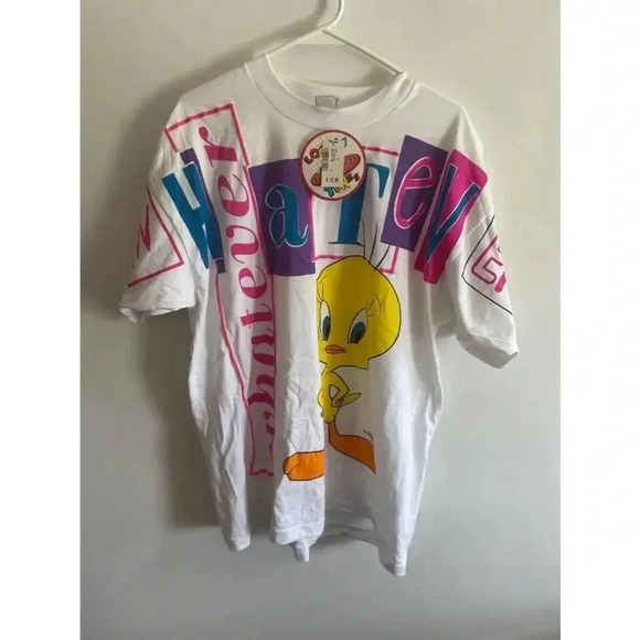 Deadstock Single Stitch Warner Brothers Tweety‎ Bird T-Shirt XL 90’s NWT 0302 - Picture 1 of 15
